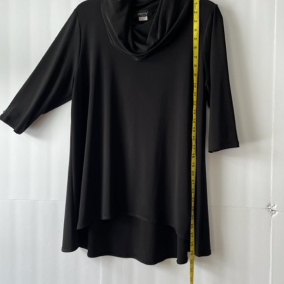 Black cowl neck top by Pretty Women size XL - Picture 2 of 7